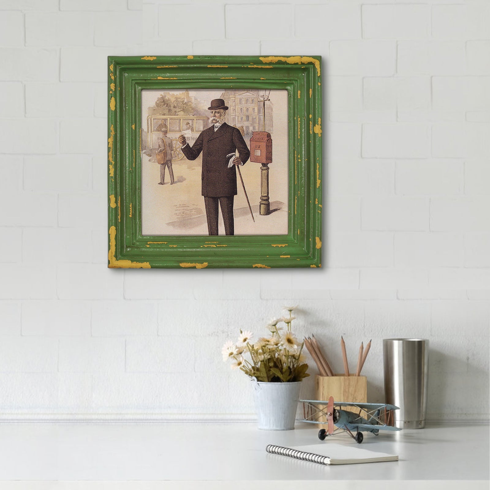 4x4 Antique Gold Picture Frame, Vintage Square Floral — SIMON'S