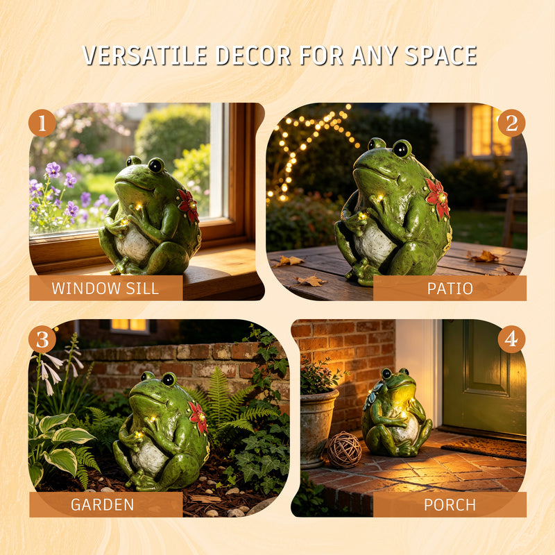Forg Sculptures Decor for Patio Table Porch Deck Pathway Yard Balcony, Housewarming Gardening Gifts
