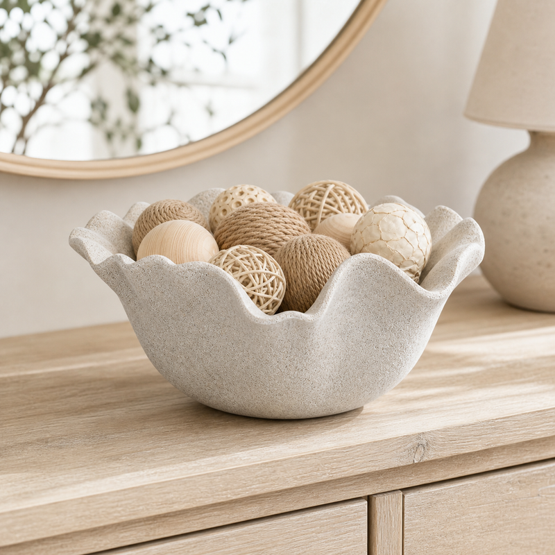 Decorative Catchall Bowls, Living Room Coffee Table Decor Entryway Console Center Pieces, 12.5 x 5.5 inch