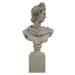 Stone Apollo bust of a classical figure on a white background.