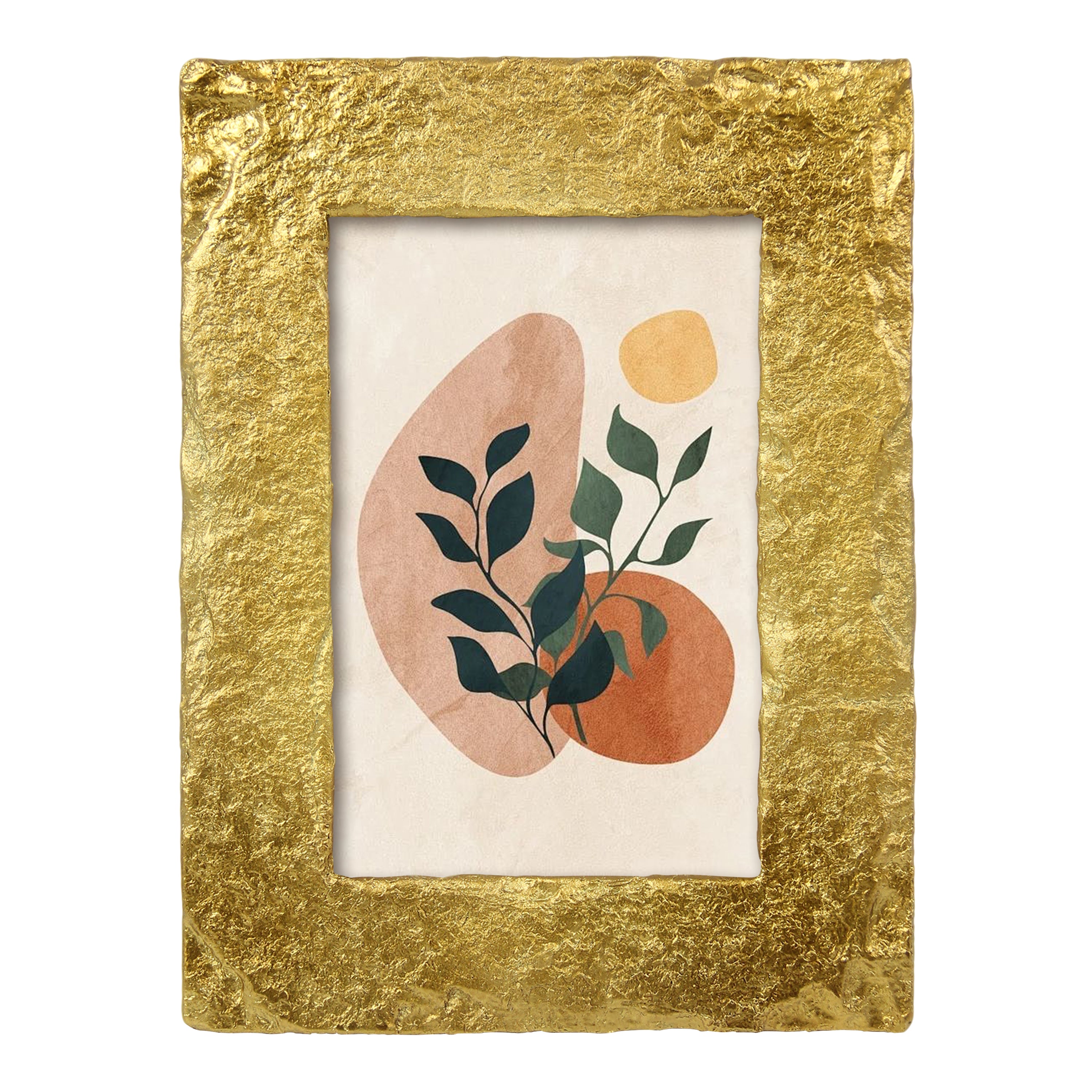 4x6 Minimalist Picture Frame, Chiseled Stone Carved Texture