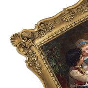 4x6 / 5x7 Victorian vintage gold picture frame with antique floral detail displayed in home décor setting