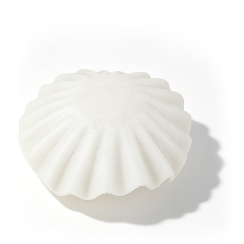 White Marble Style Decorative Bowl, Modern Ruffled Wavy Design Centerpiece for Coffee Table, Dining Room, Entryway, and Home Decor