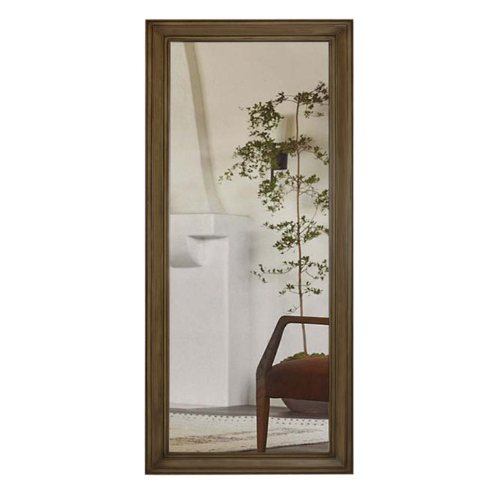 26''x65'' Full Length Mirror, Floor Standing Mirror for Dressing Living Room Bedroom, Solid Wood Border