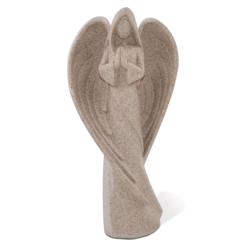 9'' Praying Angel Sculpture Beige Angel Statuette Remembrance Figurines