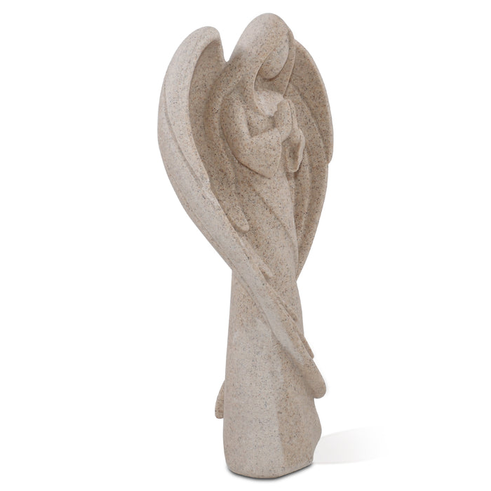 9'' Praying Angel Sculpture Beige Angel Statuette Remembrance Figurines