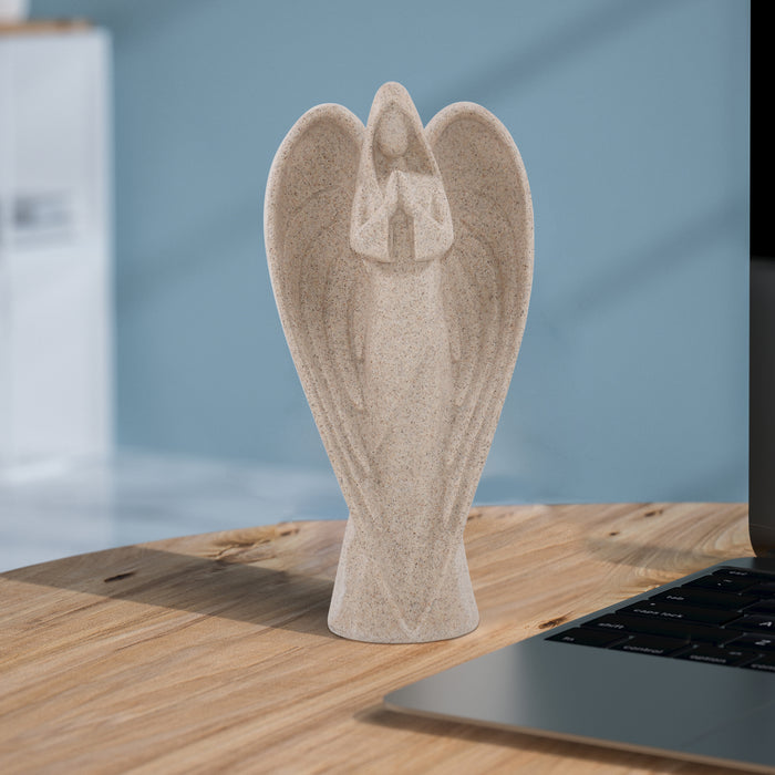 9'' Praying Angel Statuette Beige Angel Sculpture for Home & Garden Decor