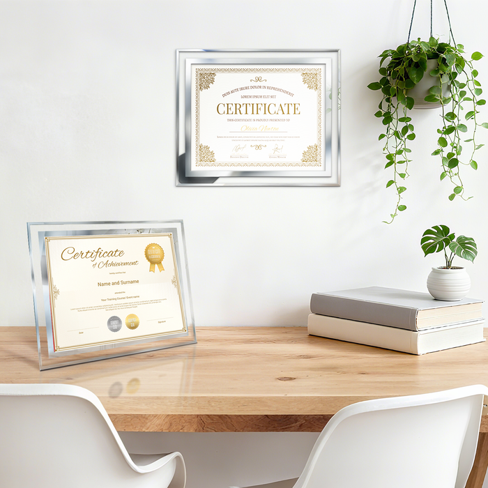 certificate frames 8.5 x 11 for wall and tabletop display
