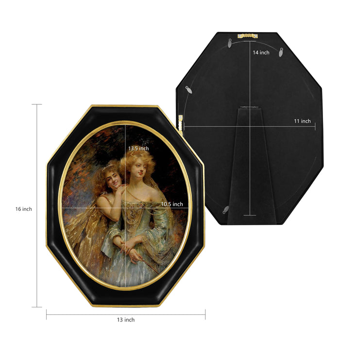 octagon black picture frames vintage decor accents