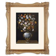 An ornate bronze picture frame with floral carvings around the border, designed for an 11x14 poster.
