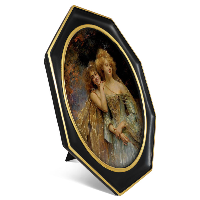oval black picture frames vintage decor accents