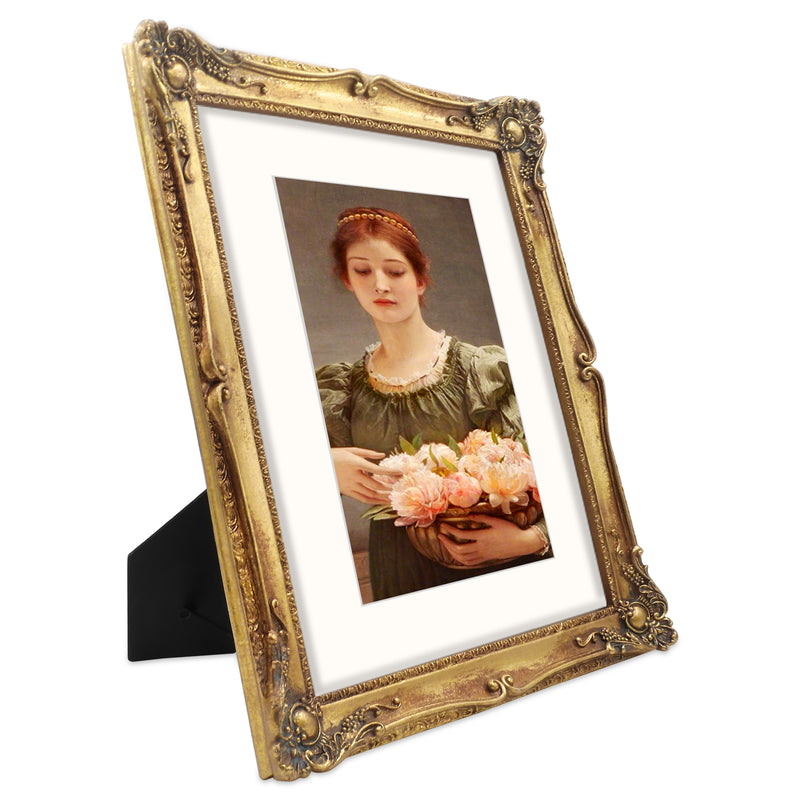11x14 Poster Frame for Gallery Walls Display, Elegant Vintage Resin Frame