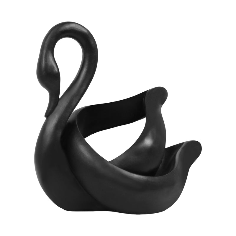 Modern Abstract Swan Statue, 8" Tall Elegant Decorative Sculpture, Gifts for Housewarming Birthday Wedding Anniversary