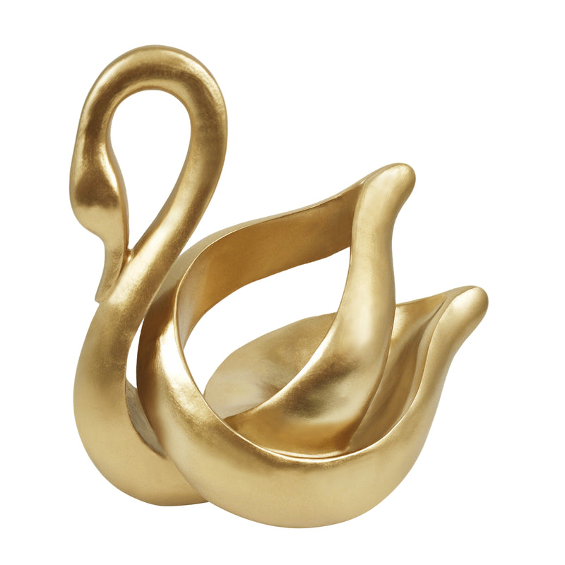 Modern Abstract Swan Statue, 8" Tall Elegant Decorative Sculpture, Gifts for Housewarming Birthday Wedding Anniversary