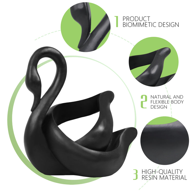 Modern Abstract Swan Statue, 8" Tall Elegant Decorative Sculpture, Gifts for Housewarming Birthday Wedding Anniversary