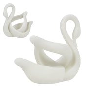 Black, Gold, White & more — Modern Abstract Swan Statue, 8 inch