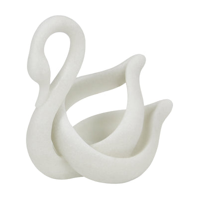 Black, Gold, White & more — Modern Abstract Swan Statue, 8 inch