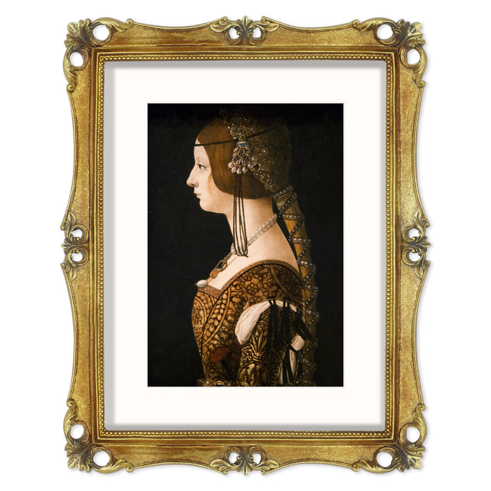 An 11x14-inch picture frame with a mat for an 8x10-inch photo, featuring sculpted edges and decorative accents in a hand-painted antique style finish.