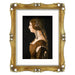 An 11x14-inch picture frame with a mat for an 8x10-inch photo, featuring sculpted edges and decorative accents in a hand-painted antique style finish.