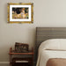 An 11x14-inch picture frame with a mat for an 8x10-inch photo, featuring sculpted edges and decorative accents in a hand-painted antique style finish.