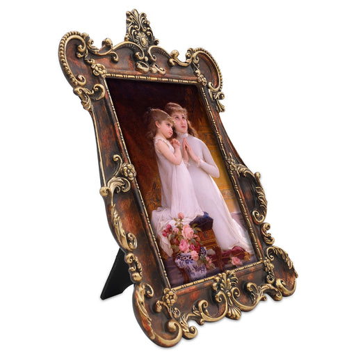 Simon's Shop 4x4 Picture Frame Shabby Chic Picture Frames 4x4 Square, Distressed Moss Green