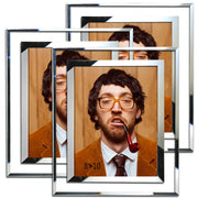 3-pack 8x10 picture frame clear with silver borders for wall and tabletop