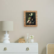 8x10 antique gold picture frame with hand-carved rose flower border