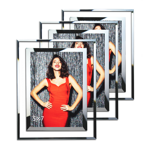 Clear Picture Frames with Silver Borders