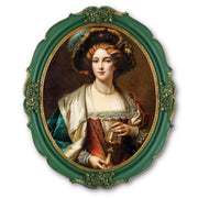 Vintage Picture Frame 8x10 / 11x14 Victorian oval vintage picture frame with antique floral detail displayed in home décor setting