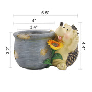 Hedgehog design planter 3'' deep for succulent