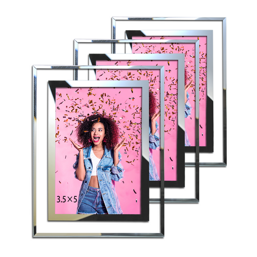 Modern 3.5x5 Picture Frame for Wall and Tabletop