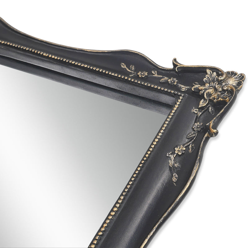 Wall Mirror with Floral Carving for Living Room Hallway, Vintage Home Decor, Wedding Anniversary Gifts