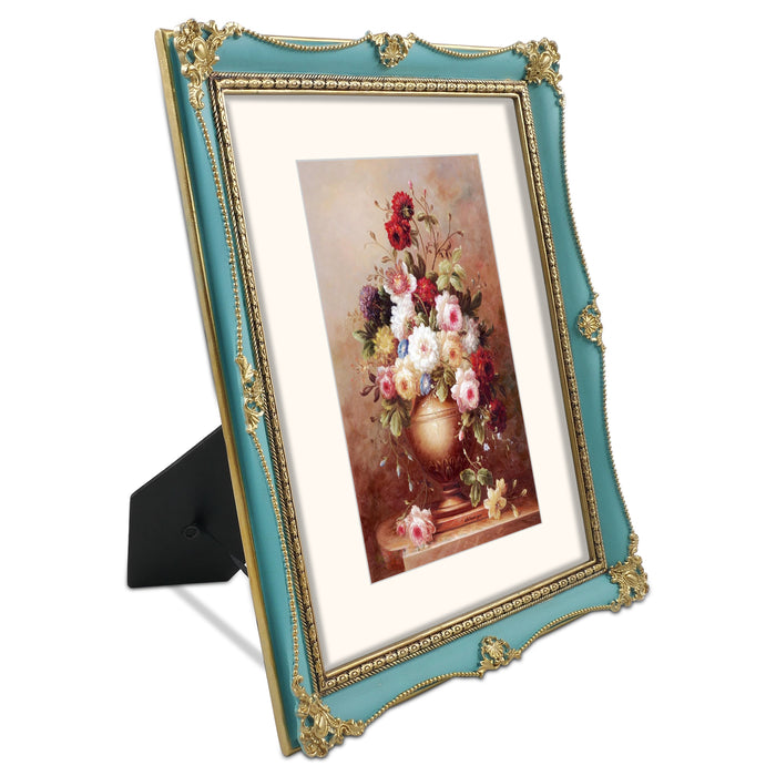 Antique Picture Frames with Flower Embossed Wedding Anniversary Gifts