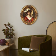 8x10 / 11x14 Victorian oval vintage picture frame with antique floral detail displayed in home décor setting