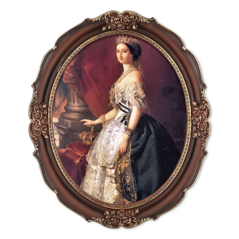 8x10 / 11x14 Victorian oval vintage picture frame with antique floral detail displayed in home décor setting
