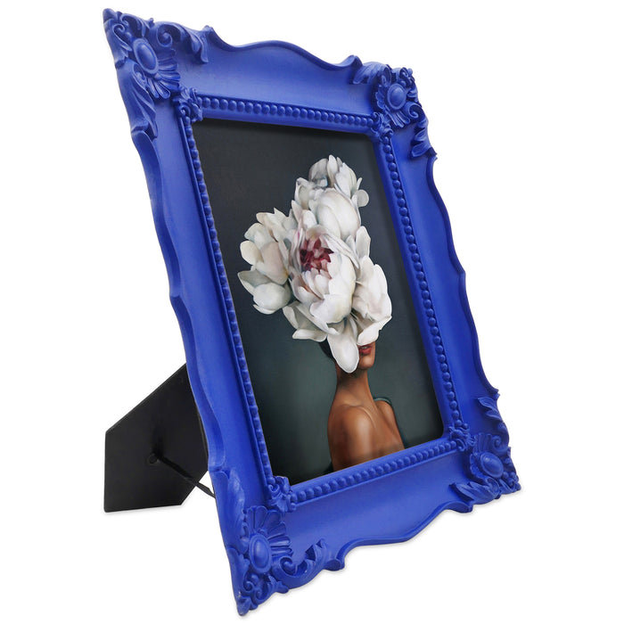 8x10 Gray Photo Frame, Baroque Style, Ornate Picture Frame, Art